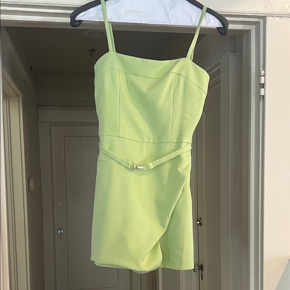 Green Belted Jumpsuit